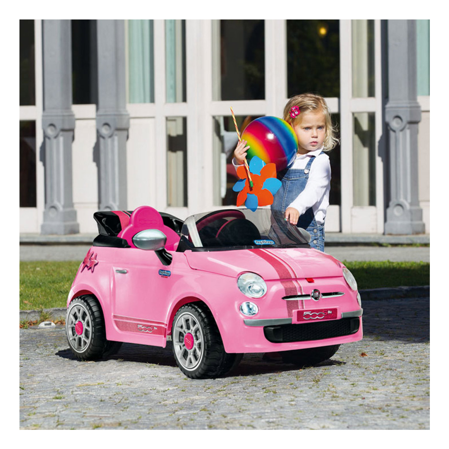 PEG PEREGO Voiture électrique enfant Fiat 500 S rose - Dès 24 mois pas cher  