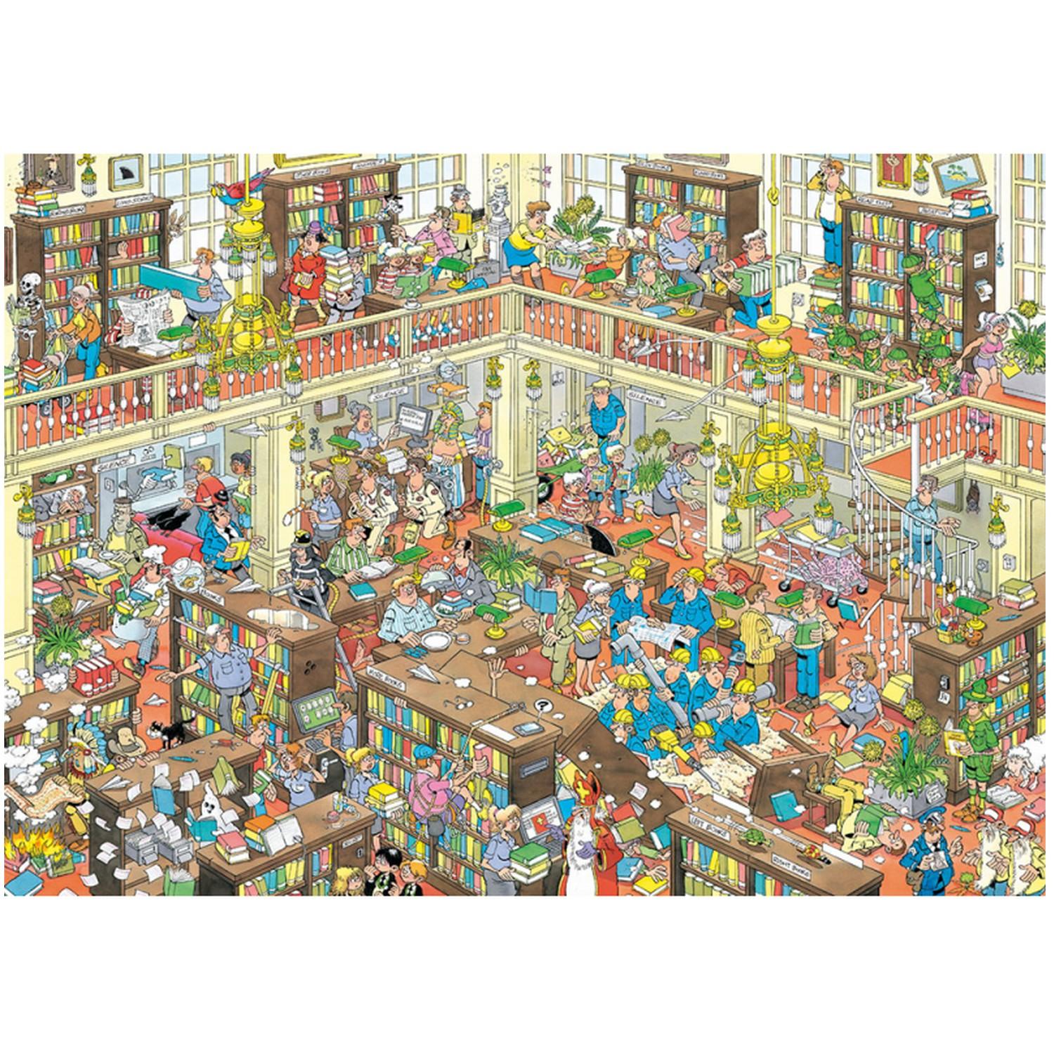 Puzzle 1000 pièces : Jan Van Haasteren : La librairie