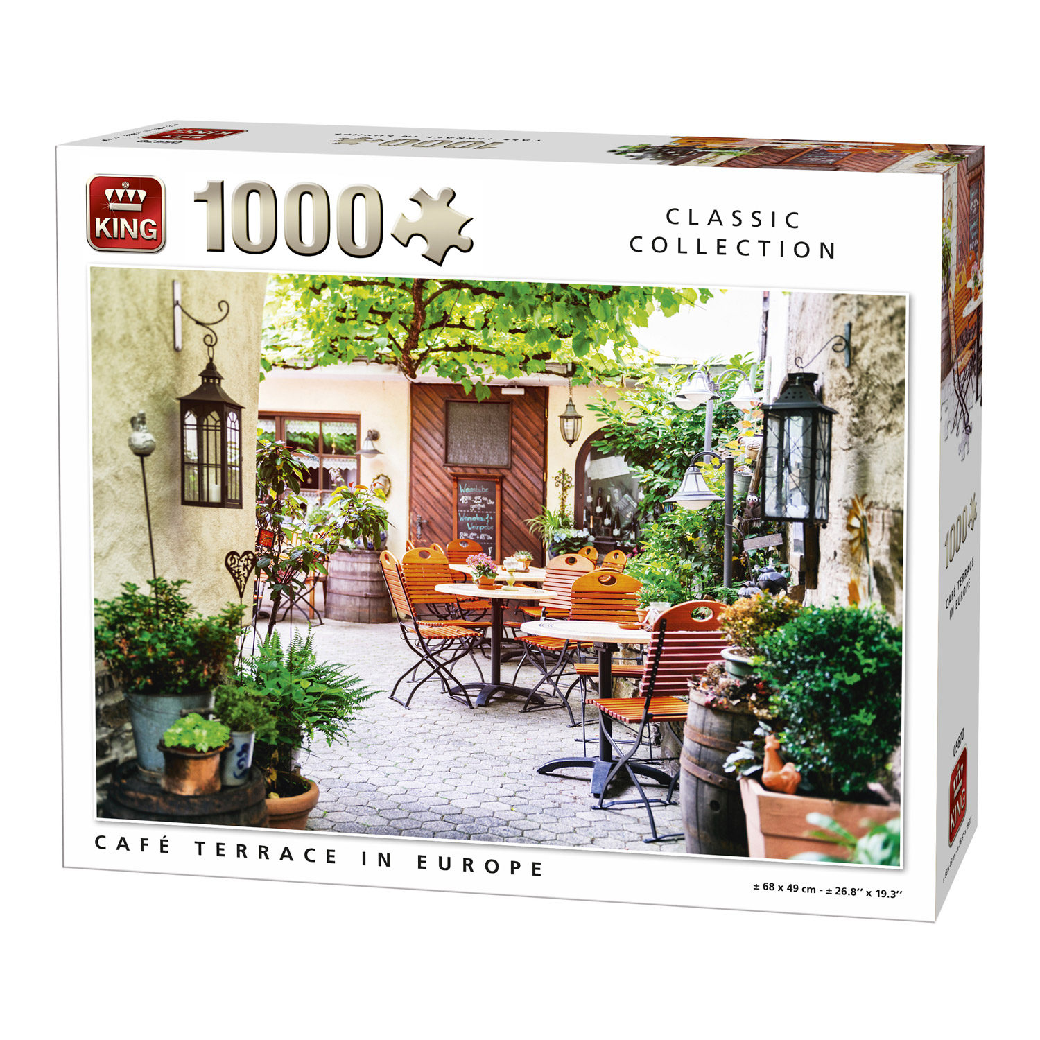 Puzzle 1000 pièces : Terrasse de café en Europe - King Puzzles - Rue des  Puzzles