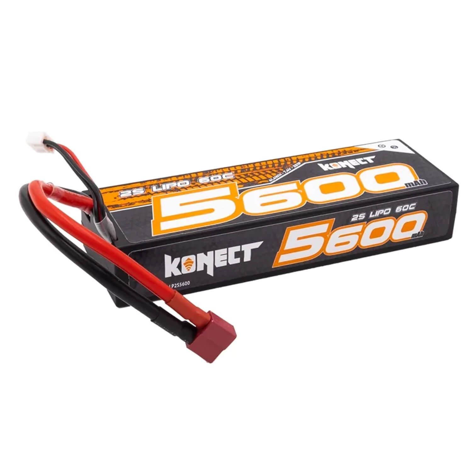 Batterie Lipo 5600mah 7.4V 60C 2S1P 41.4Wh (Slim Pack Dean)
