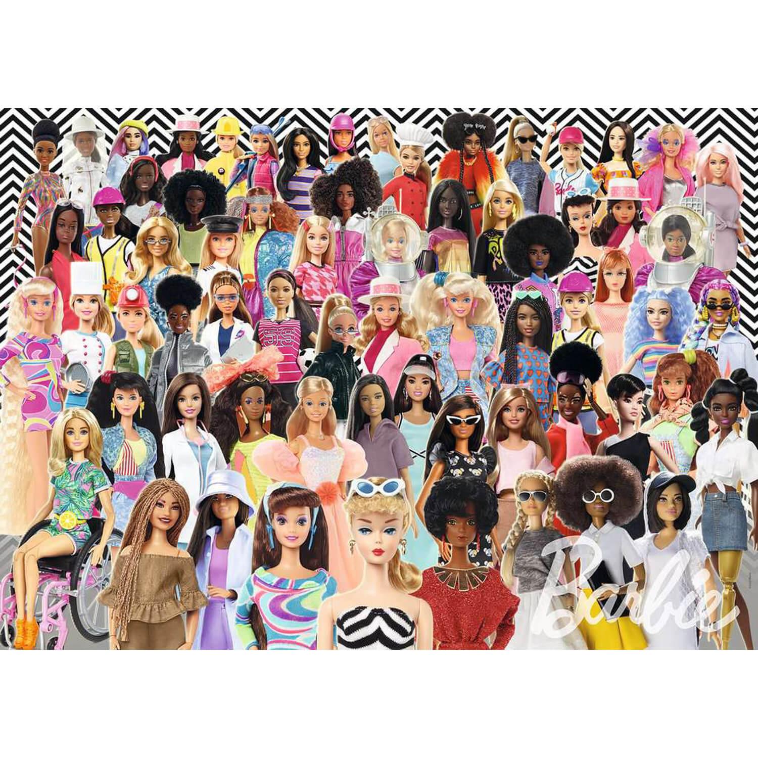 Puzzle 1000 pièces : Challenge puzzle : Barbie - Ravensburger - Rue des  Puzzles