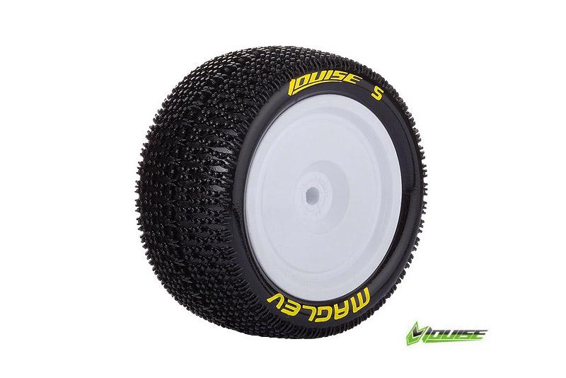 Louise RC - E-MAGLEV - Pneus 1-10e Buggy - Soft - Jantes Blanches - Kyosho - Hex 12mm - 4WD - Arrièr