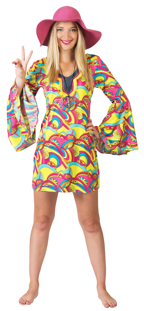 Déguisement de Hippie - Robe Rainbow Babe - Adulte