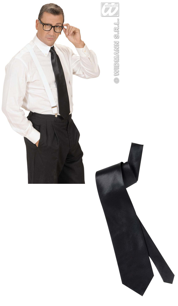 Cravate Noire Satinée