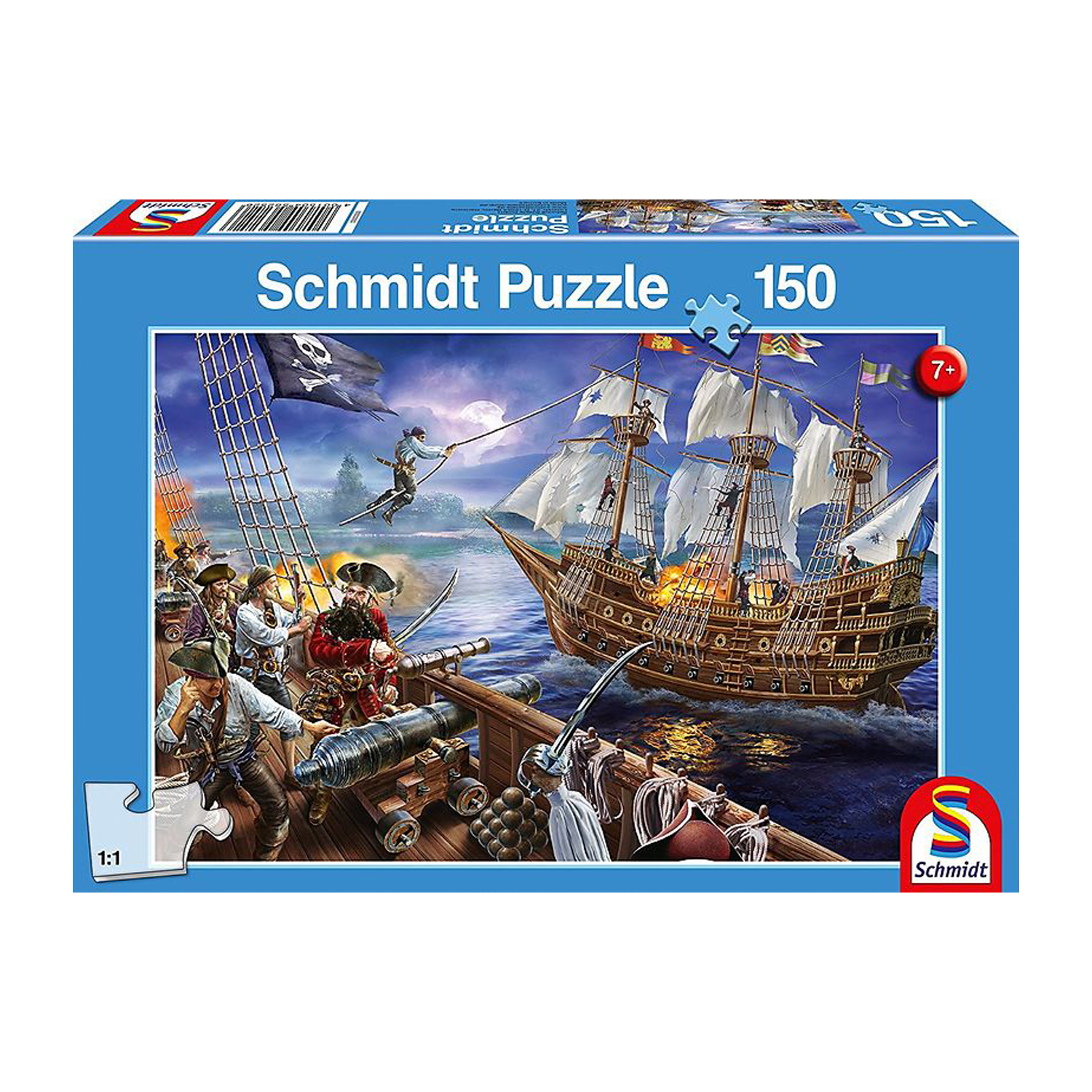 Puzzle Djeco silhouette Le Bateau de Pirates 54 pieces Enfants Garçons 5 ans  + - Puzzle - Achat & prix