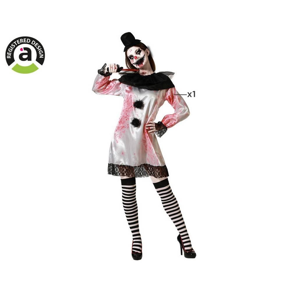 DAGUISEMENT FEMME CLOWN HALLOWEEN BLANC XS-S