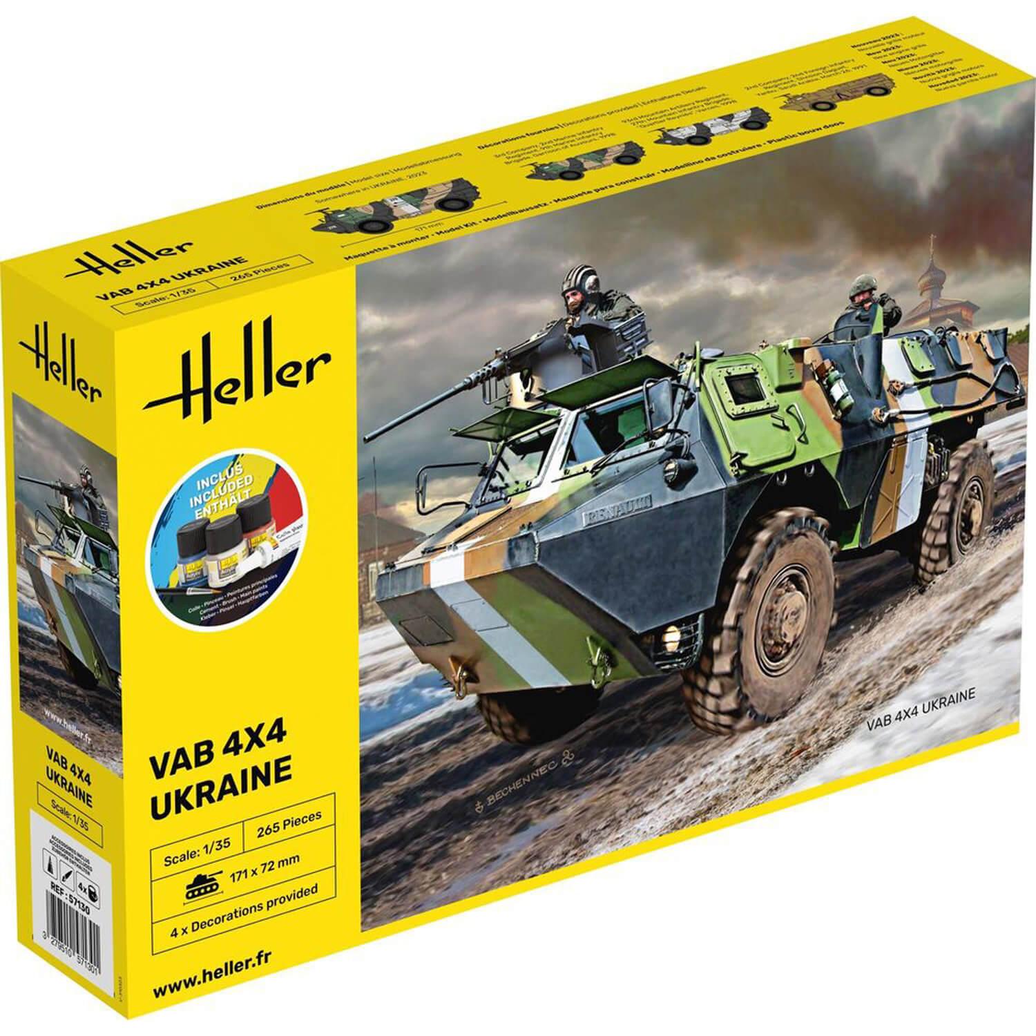 Maquette véhicule militaire : Starter kit : VAB 4x4 Ukraine