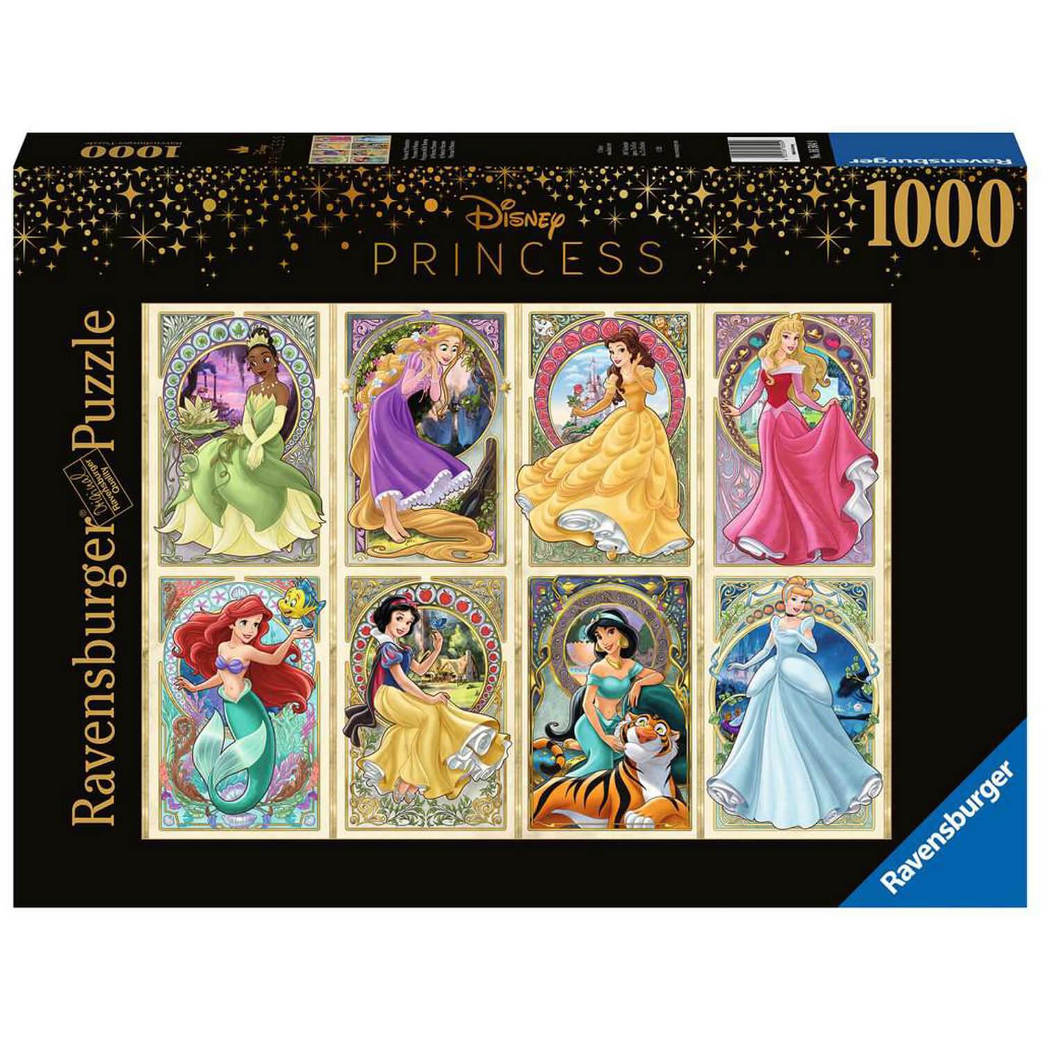 Puzzle 1000 pièces : Princesses Disney : Art Nouveau - Ravensburger - Rue  des Puzzles