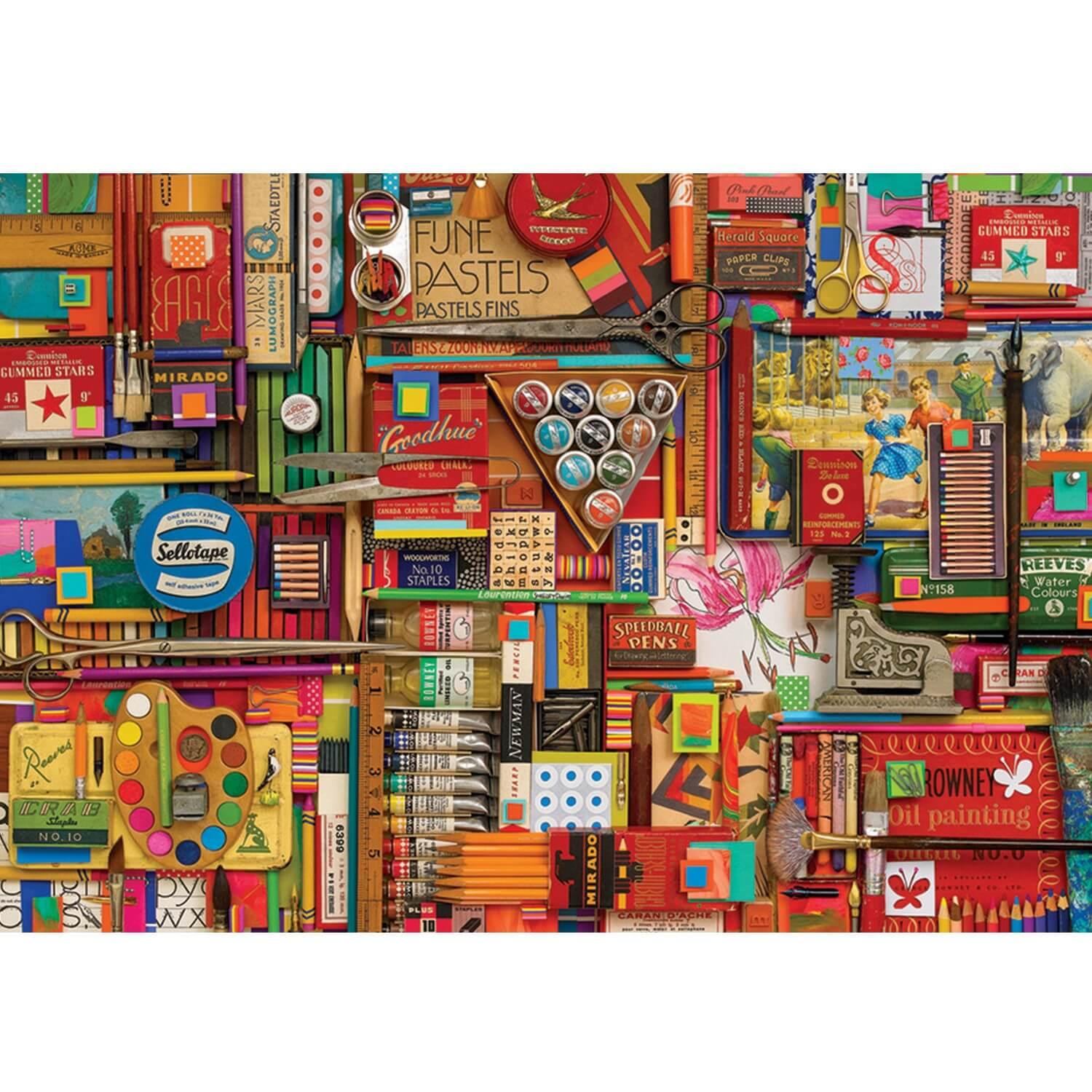 Puzzle 2000 pièces : Fournitures d'art