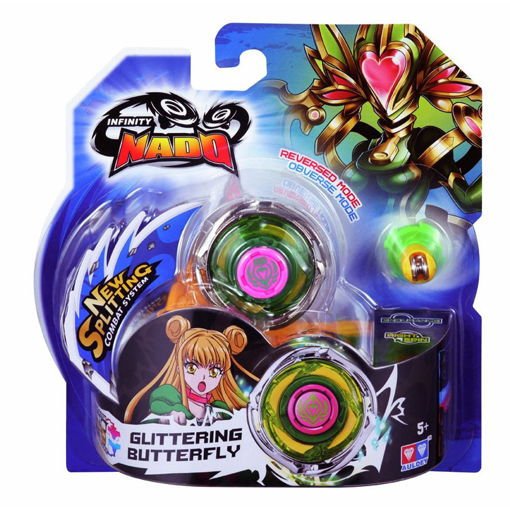 Set lanceur et toupie Infinity Nado : Glittering Butterfly - Jeux et jouets  Auldey Toys - Avenue des Jeux