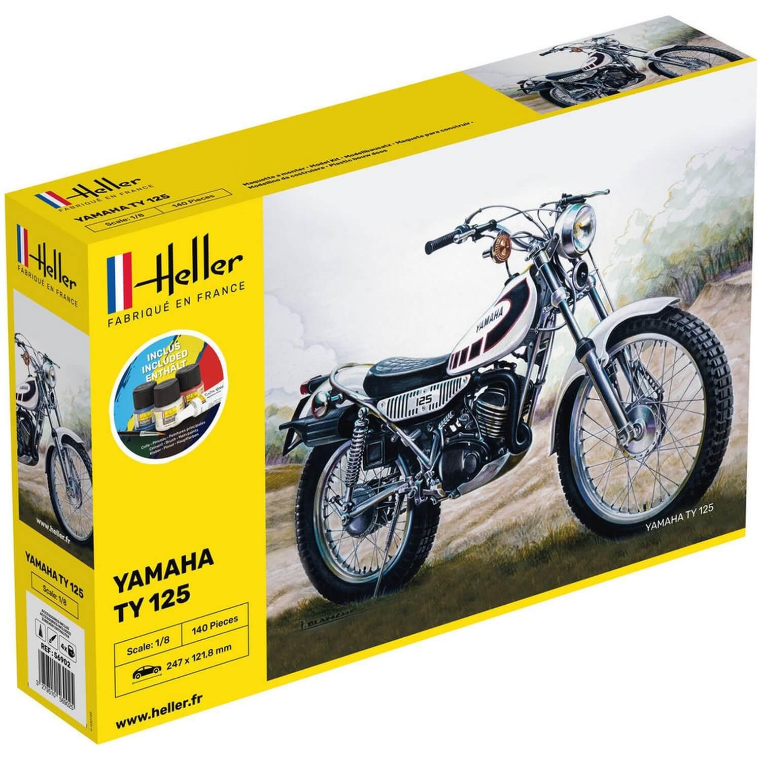 Maquette moto : Starter Kit : Ty 125 Bike - Heller - Rue des Maquettes
