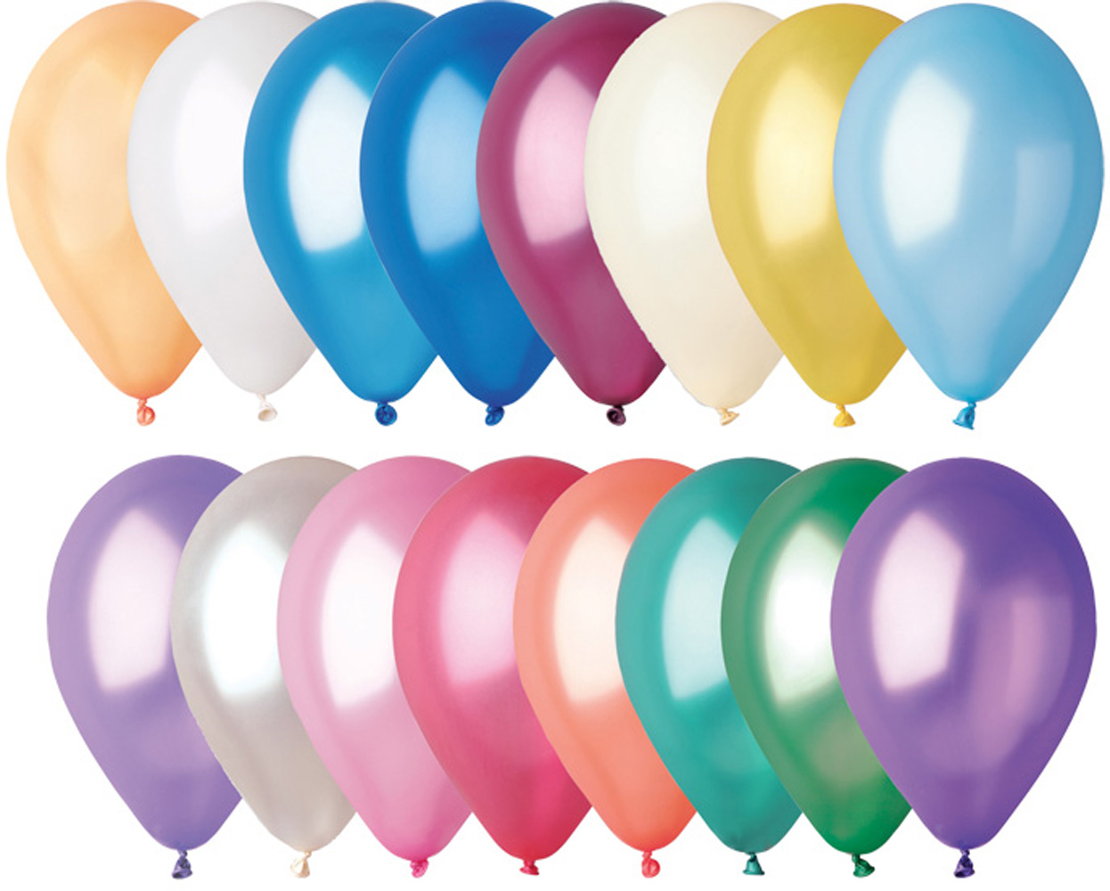 Sachet ballons nacrés multicolore x50