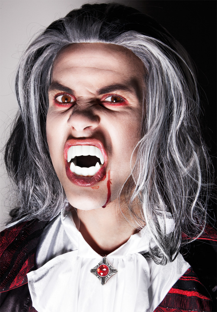 Kit de Vampire - Dentier avec Faux Sang - Maquillage - Rue de la Fête