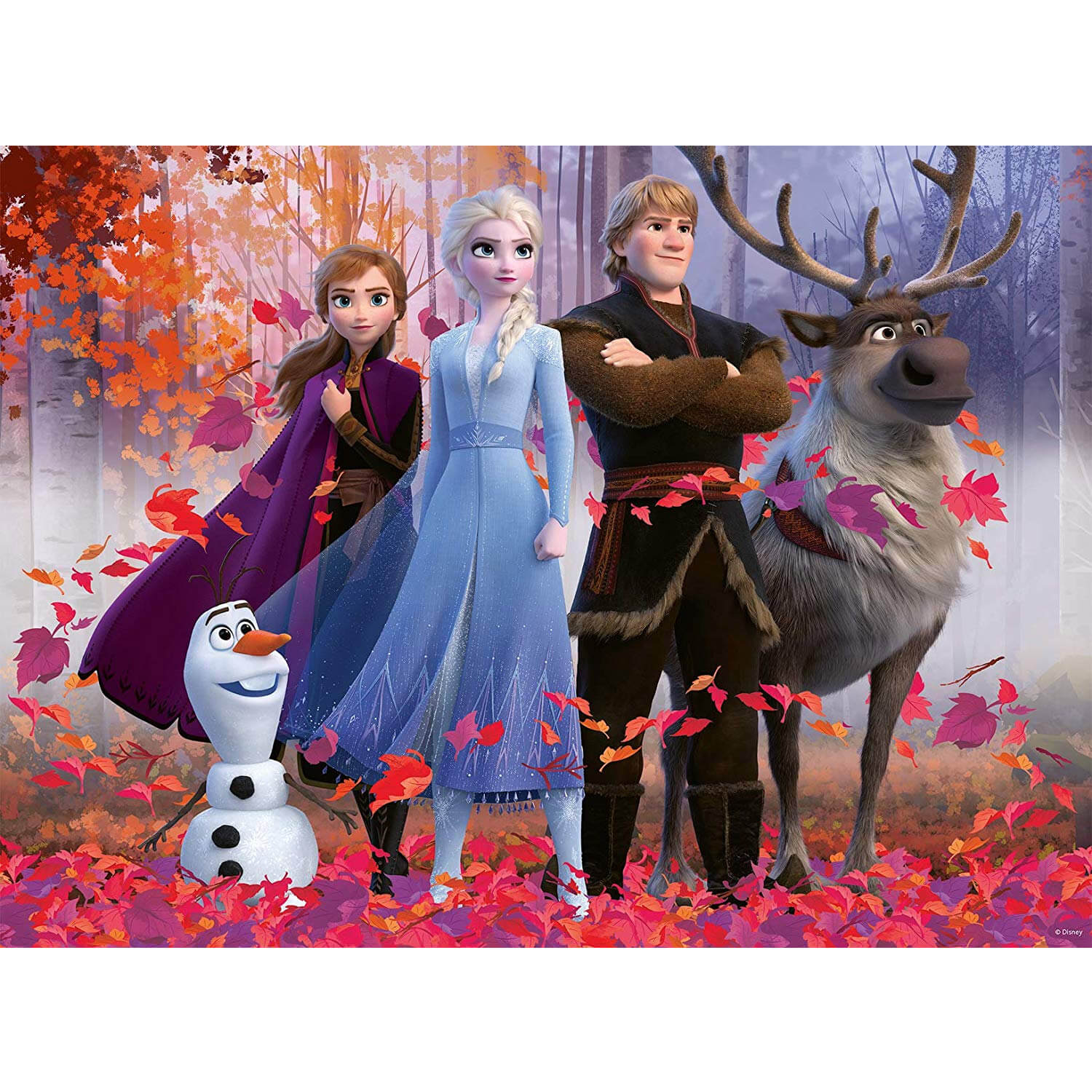 Puzzle 100 pièces XXL : La Reine des Neiges 2 (Frozen 2) : La magie de la forêt
