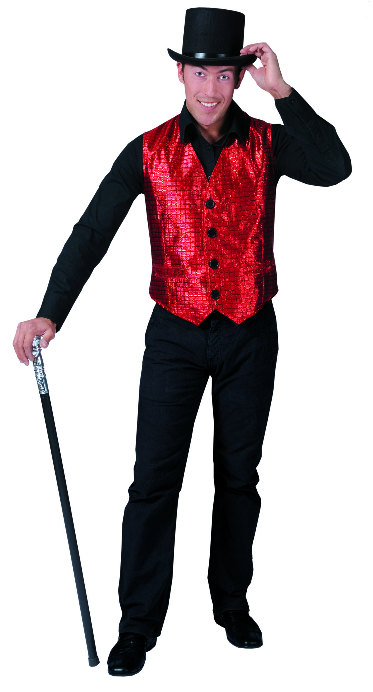 Gilet Rouge Pailleté