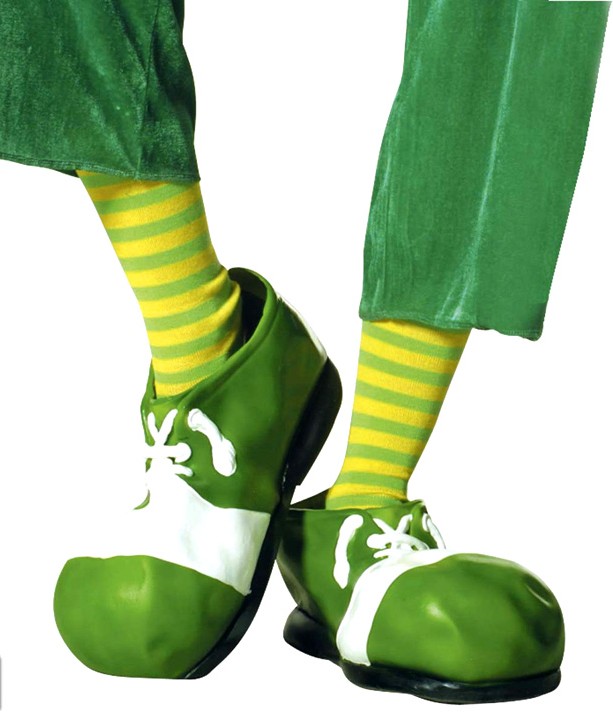 Chaussures De Clown - Vert - Adulte