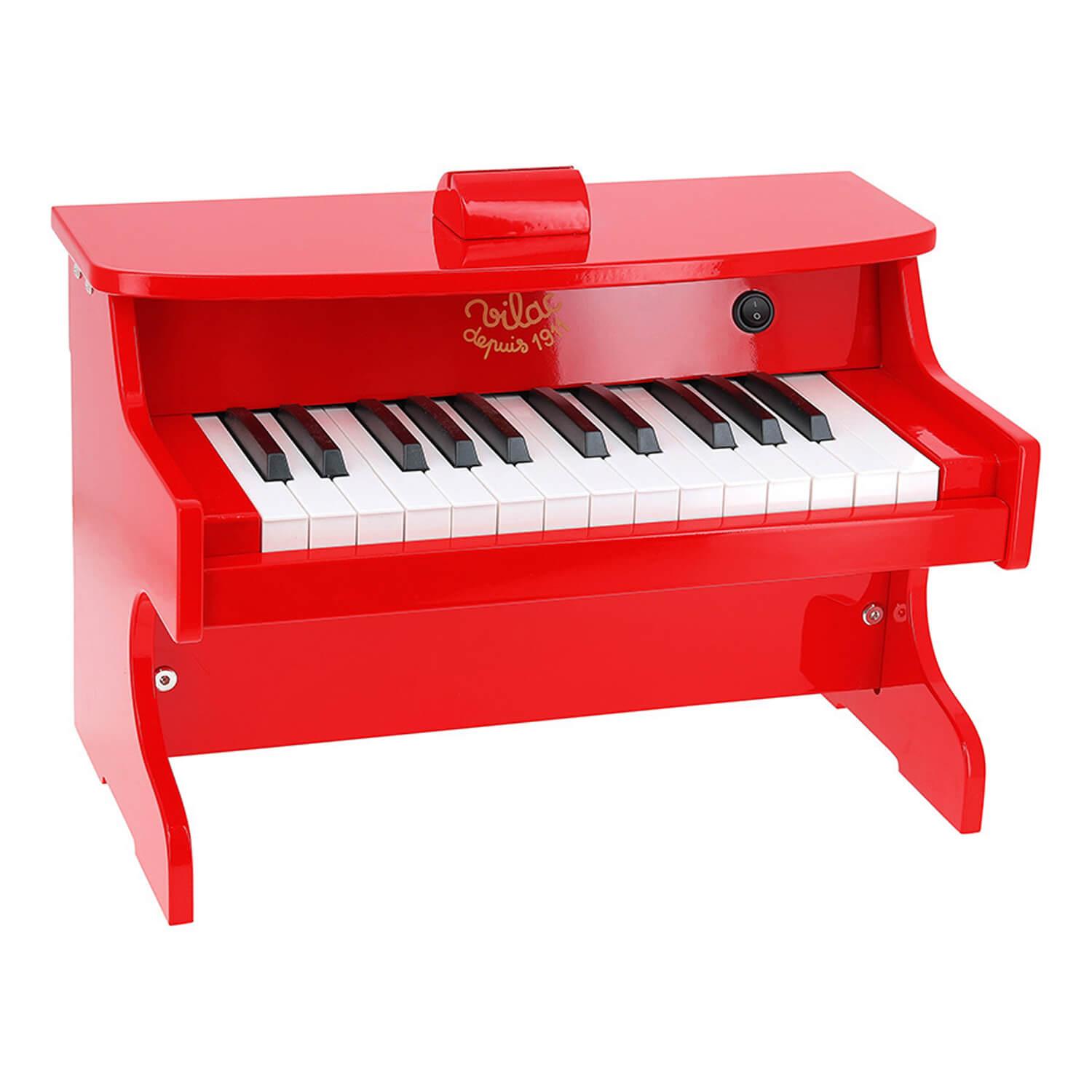 Piano électronique en bois - Rouge