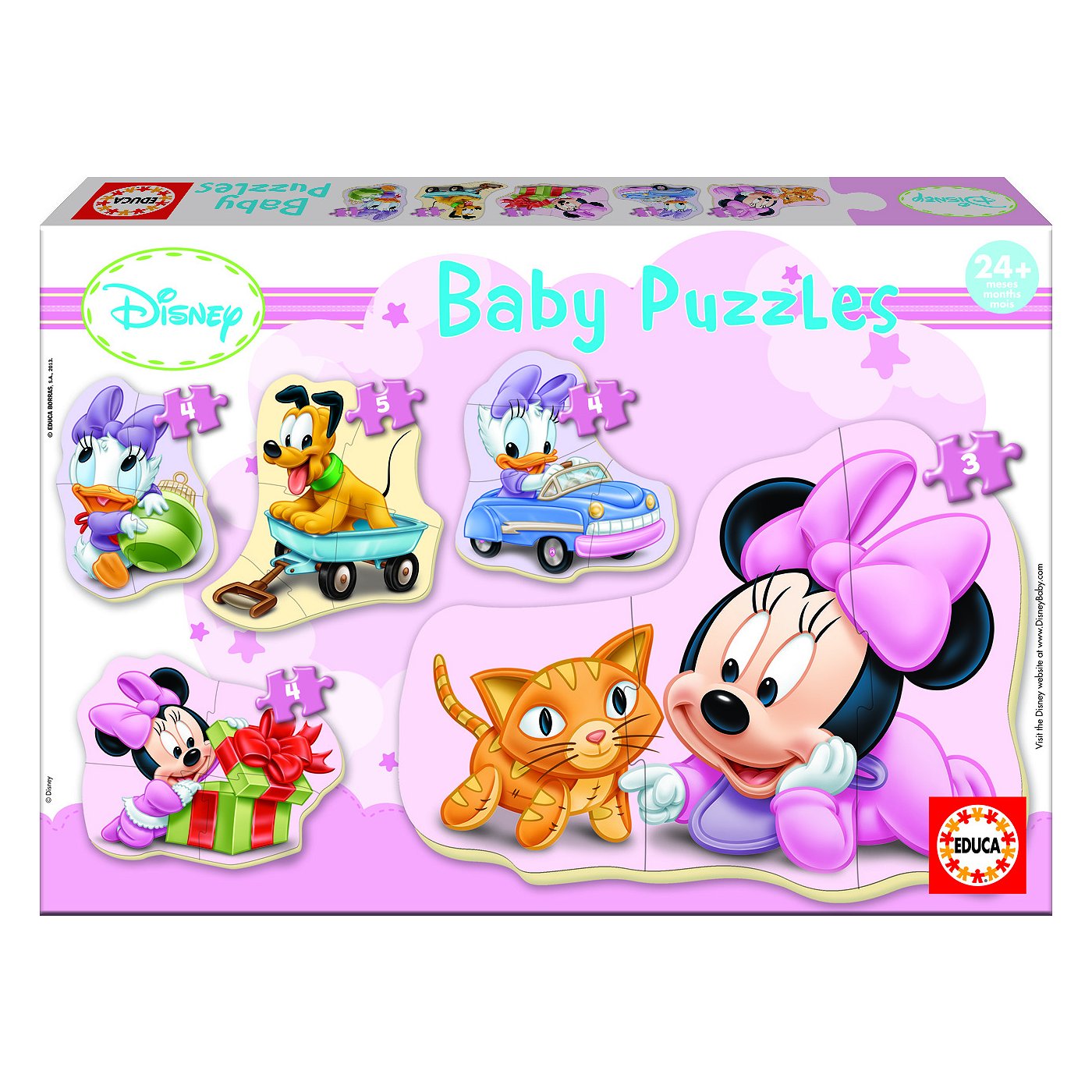 Baby puzzle : 5 puzzles de 3 à 5 pièces : Disney baby - Educa - Rue des  Puzzles