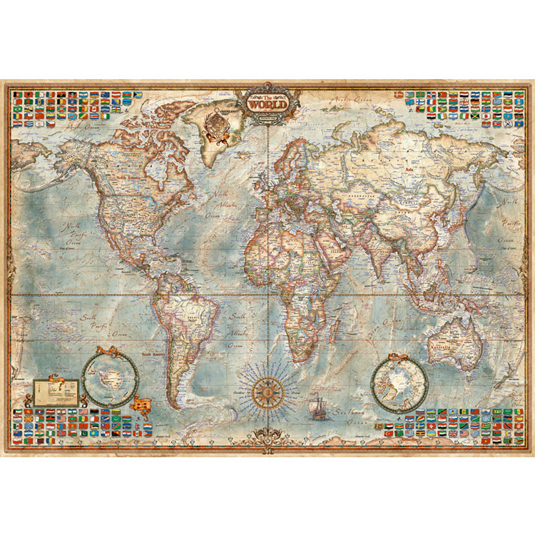 Puzzle 1500 Pièces Le Monde Carte Politique