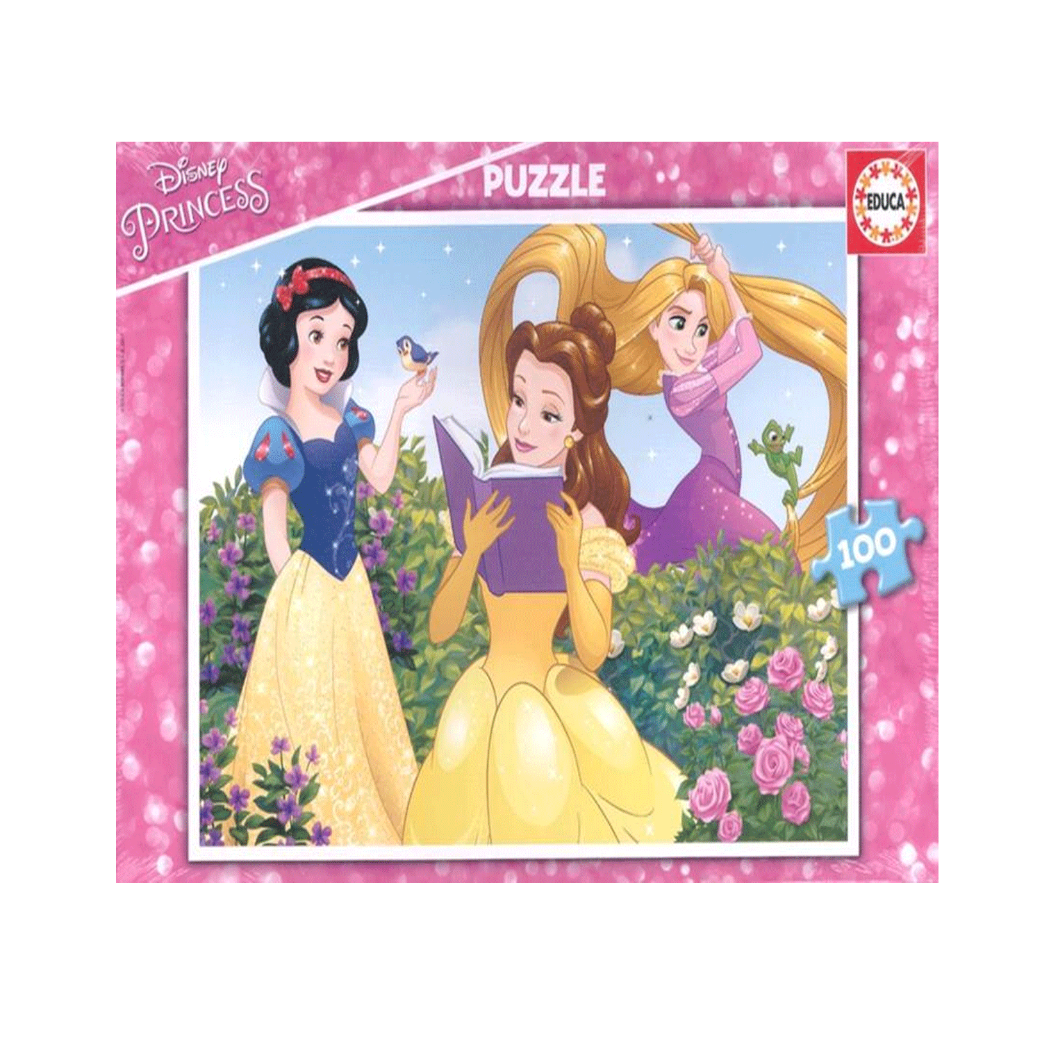 puzzle 100 piã¨ces : princesses disney - blanche-neige, belle et raiponce