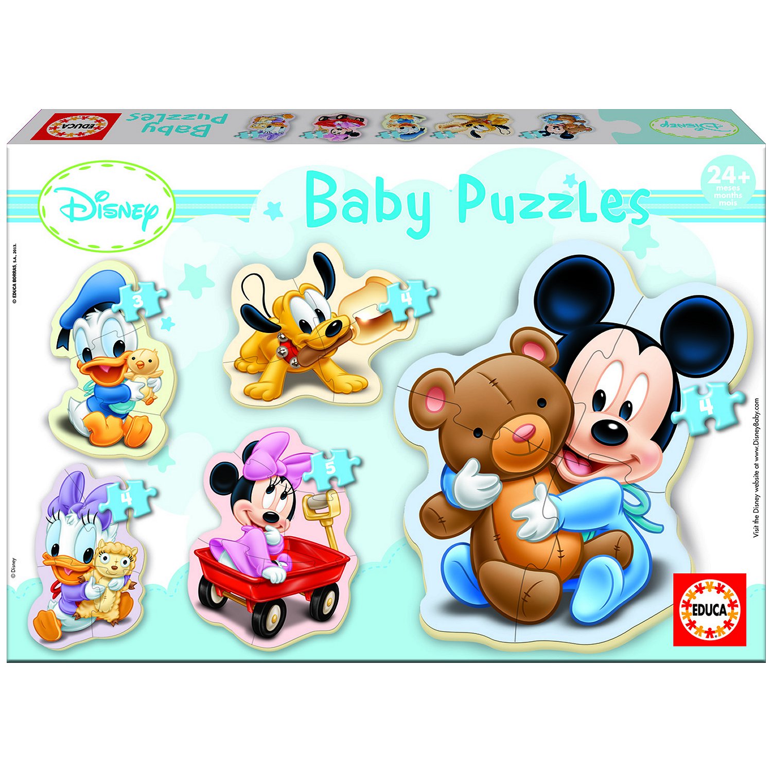 Baby puzzle : 5 puzzles de 2 à 4 pièces : La ferme - Educa - Rue