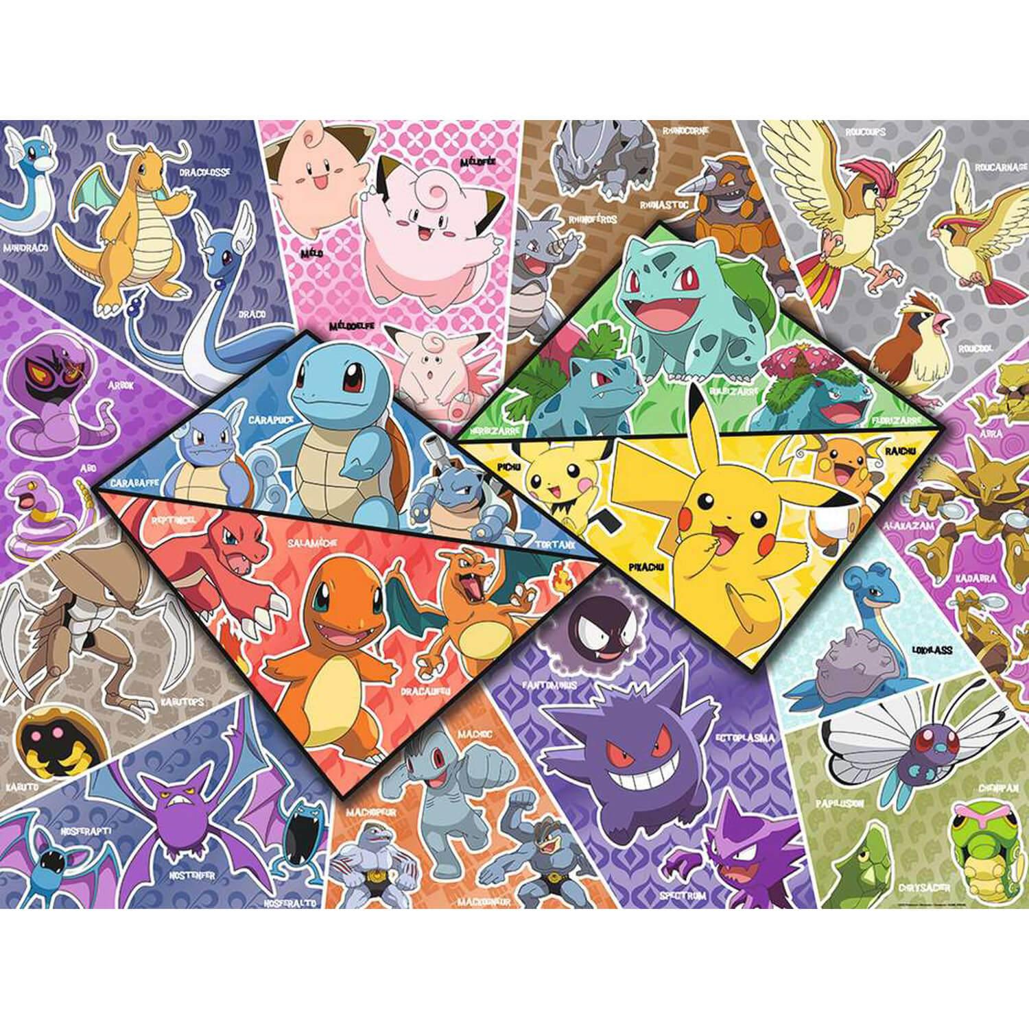 Puzzle 2000 pièces : Les 16 types de Pokémon - Nathan - Rue des
