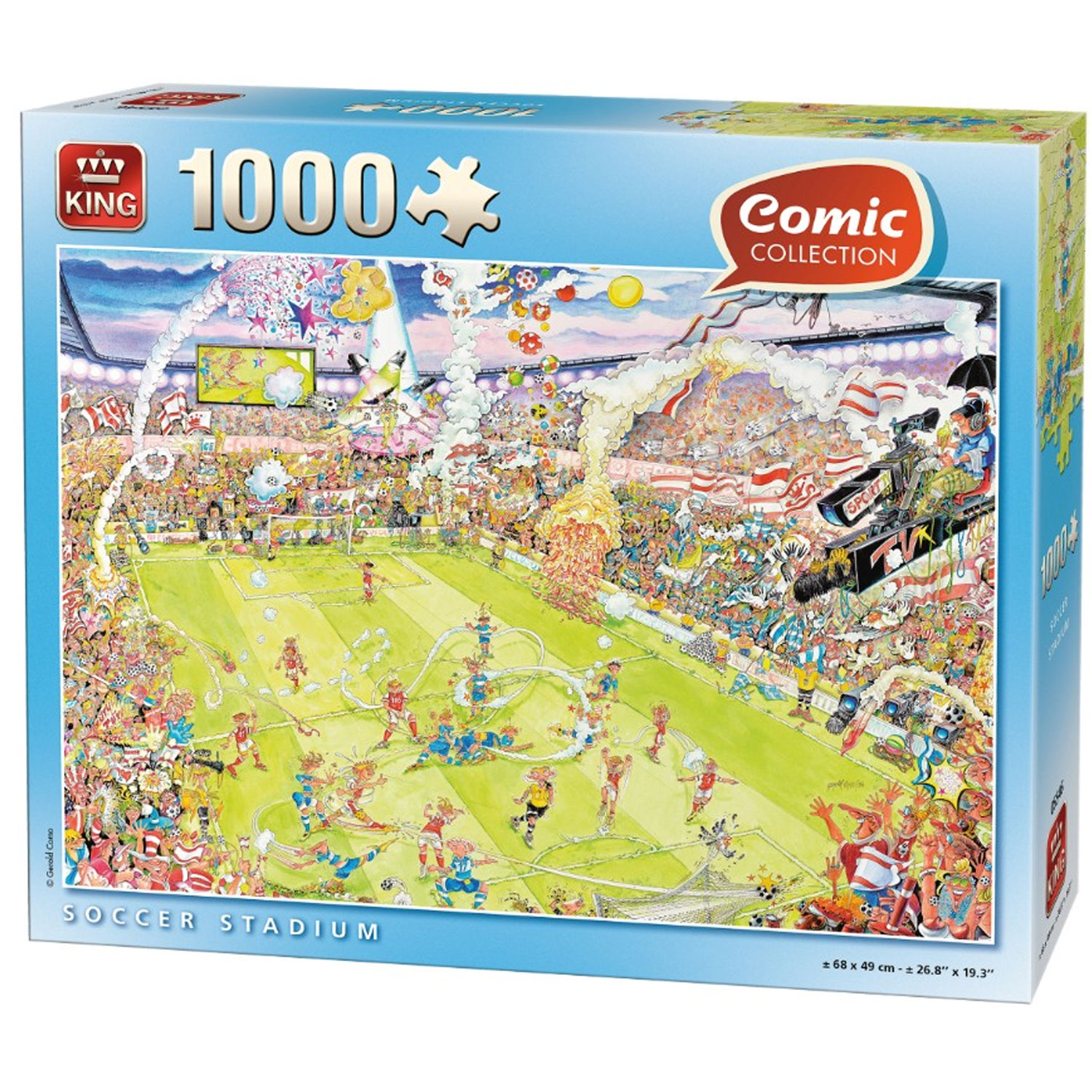 puzzle 1000 piã¨ces comic collection : match de football