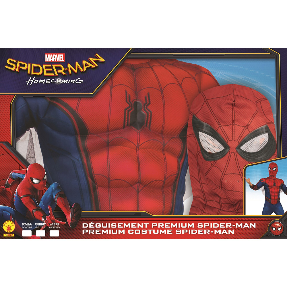 Costume de Spiderman et gants pour enfant, coffret
