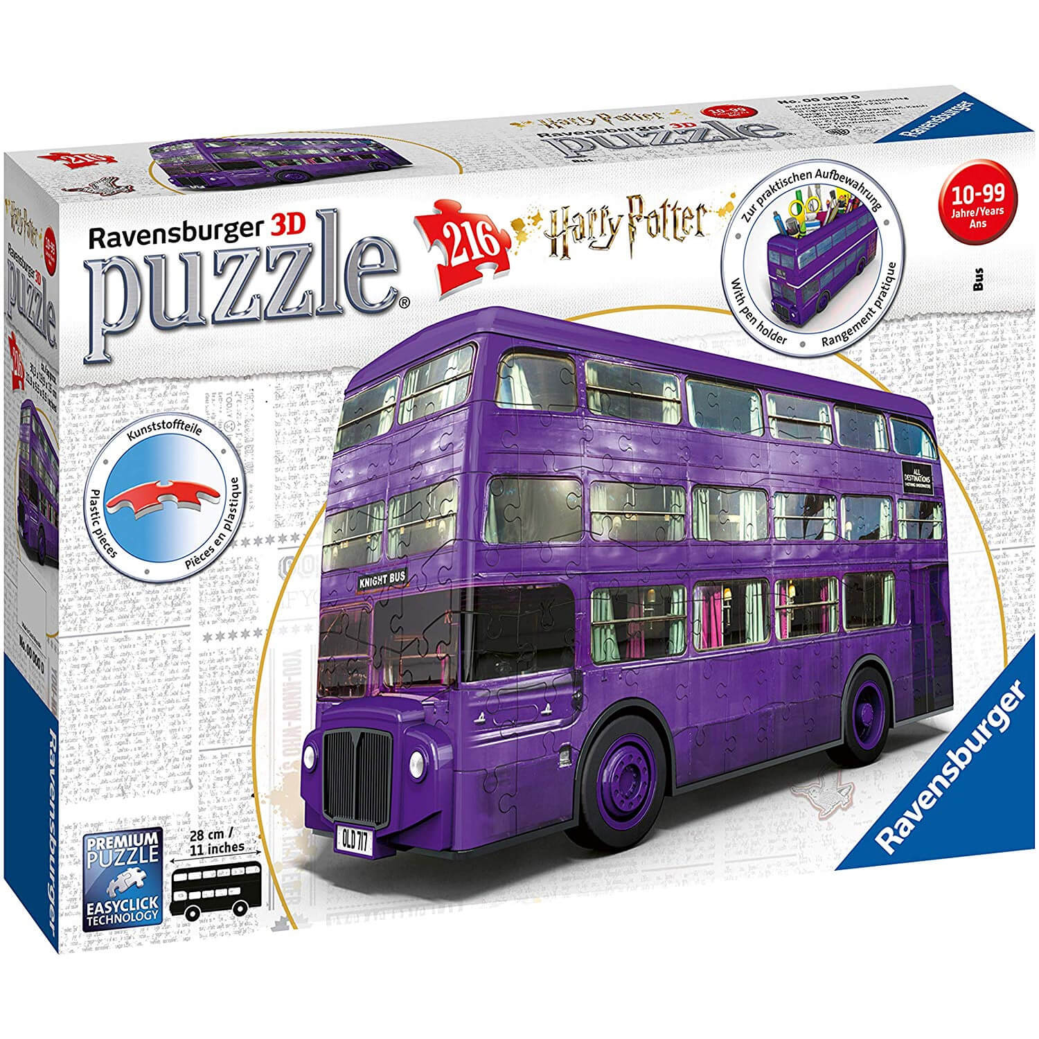 Puzzle 3D 216 pièces : Harry Potter : Magicobus - Ravensburger