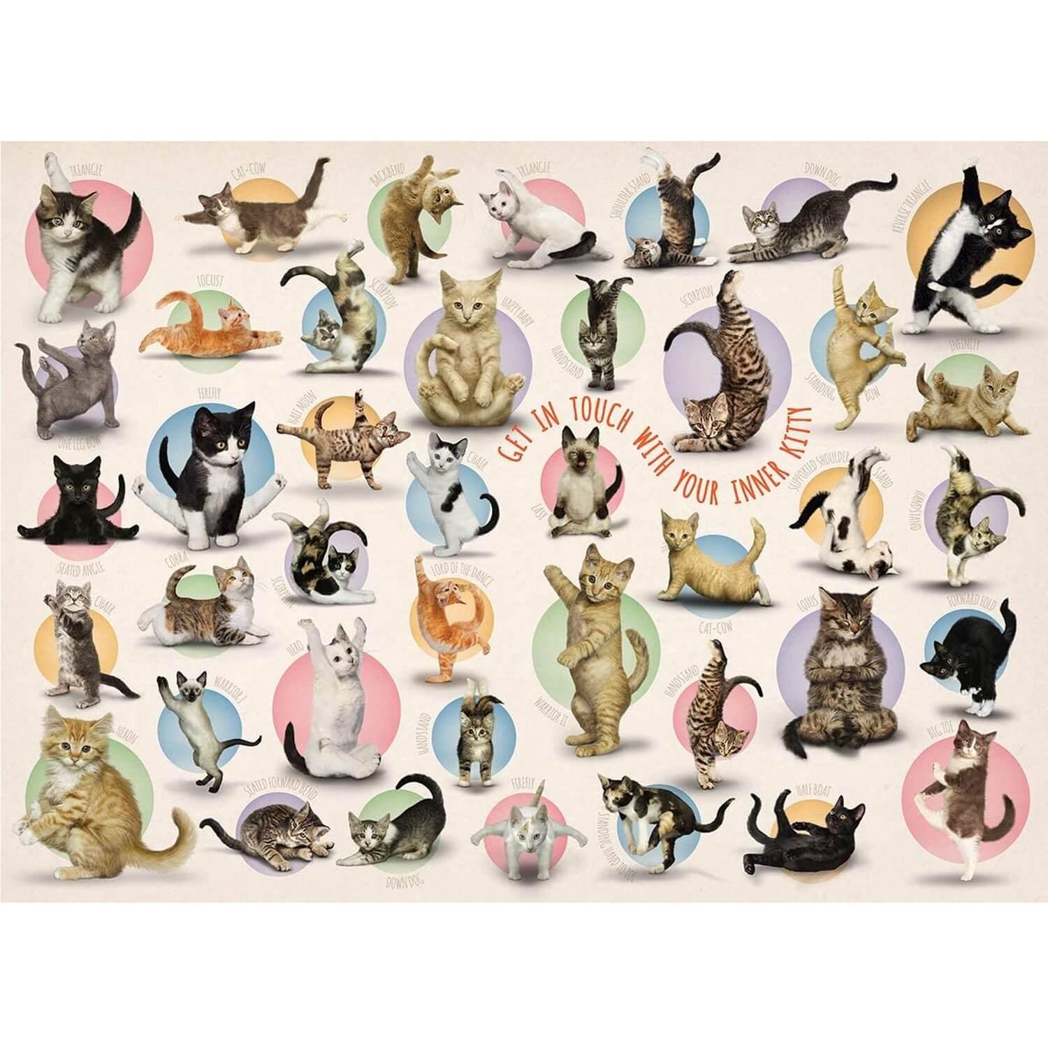 puzzle 500 piã¨ces xl : le yoga des chatons