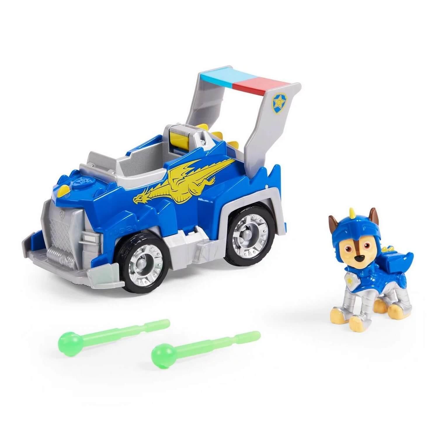 PAW Patrol, Mighty Pups Super PAWs, Figurine Stella avec sac à dos  transformable