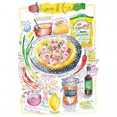 1000-piece puzzle: Shrimp and grains