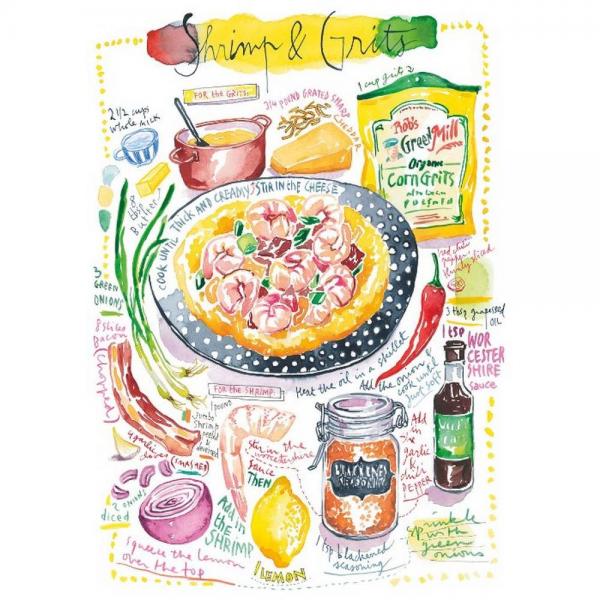 1000-piece puzzle: Shrimp and grains - Magnolia-3312