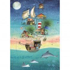 Puzzle de 1000 piezas: Del mar al cielo - Nihal Çifter - Edición especial