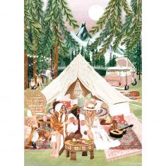 1000-teiliges Puzzle: Camping – Sarah Reyes Special Edition