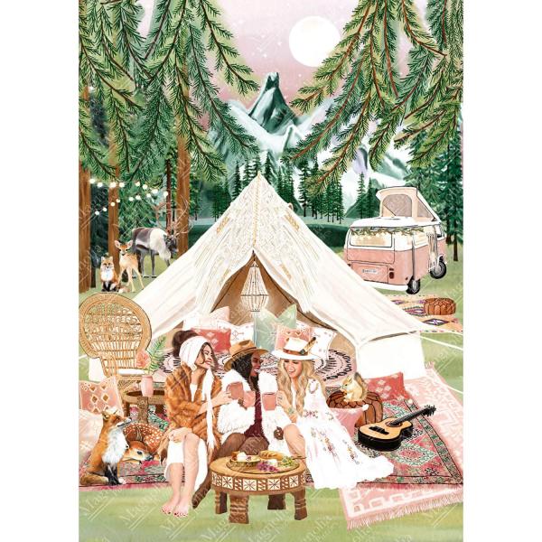 Puzzle de 1000 piezas: Camping - Sarah Reyes Edición especial - Magnolia-3424