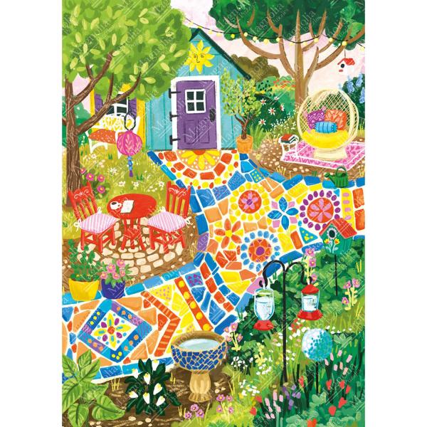 1000-teiliges Puzzle: Gartenmosaik – Olivia Gibbs Special Edition - Magnolia-3472