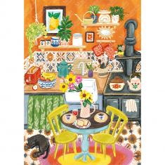 1000 piece puzzle : Orange Kitchen - Olivia Gibbs Special Edition 