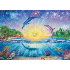 1000 piece puzzle : Dolphins - David Mateu Special Edition 