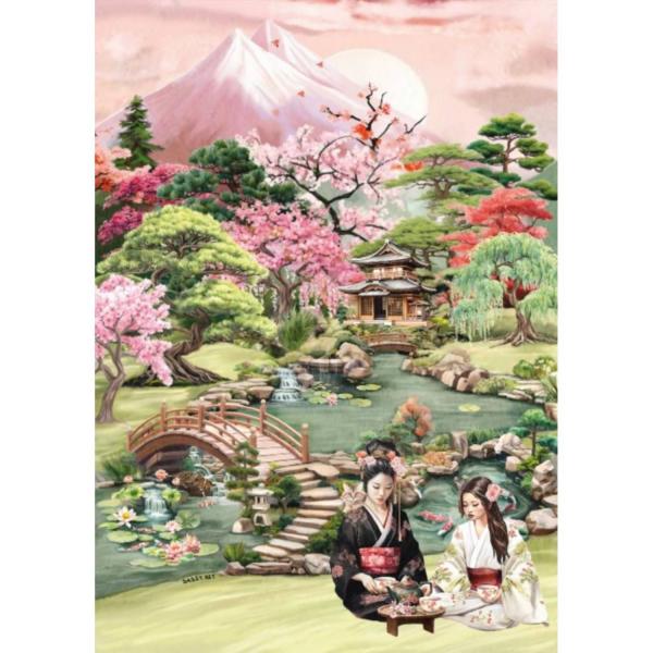 Puzzle 1000 Pièces : Jardin de Thé - Magnolia-3427