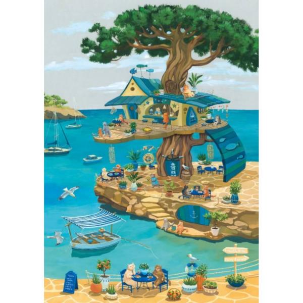 Puzzle 1000 Piezas : Gatos en el Árbol   - Magnolia-3451