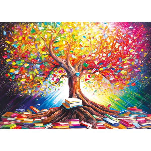 Puzzle de 1000 piezas: Árbol de los libros - Elif Hurdogan Edición especial - Magnolia-8611