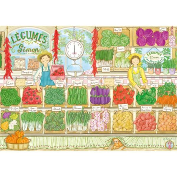 Puzzle 1000 Pièces : Le Marchand de Légumes de Simon - Magnolia-3484