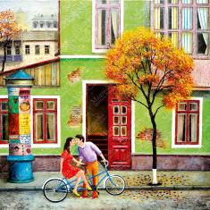 Puzzle de 1023 piezas: Beso de otoño - David Martiashvili Edición especial