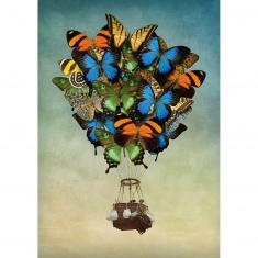 Puzzle 1000 pièces : Ballon Papillon