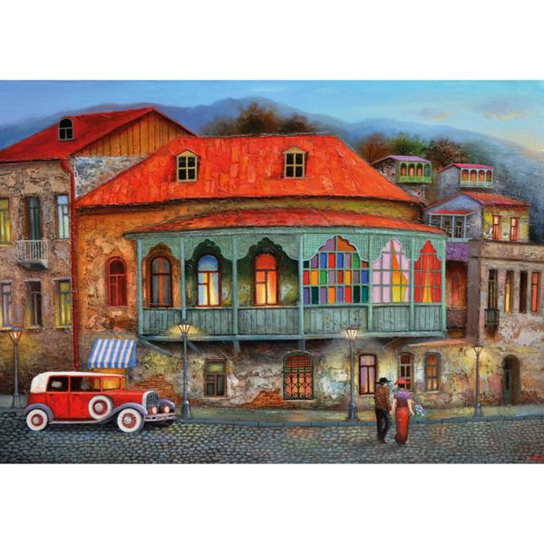 Puzzle 1000 pièces : La Rue du Vieux Tbilissi - David Martiashvili - Edition Spéciale - Magnolia-2312