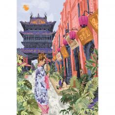 Puzzle de 1000 piezas: Mujeres alrededor del mundo - China - Claire Morris - Edición especial