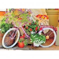 Puzzle de 1000 piezas : Bicicleta con Flores