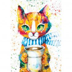 1000 piece puzzle : Colorful Cat