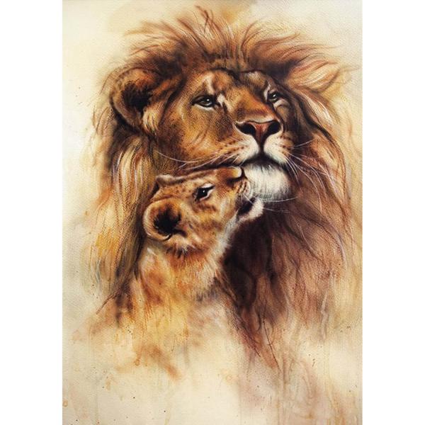 1000 piece puzzle : Lion and Her Baby - Magnolia-3508